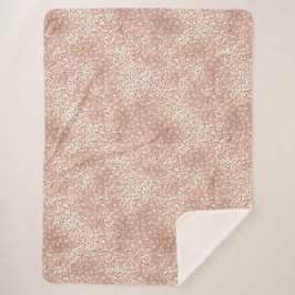 Cobertor Sherpa Impressão Leopard Luminosa Cor-de-Rosa Esbranquiça