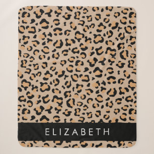 Cobertor Sherpa Impressão Leopardo, Manchas, Leopardo Marrom, Seu