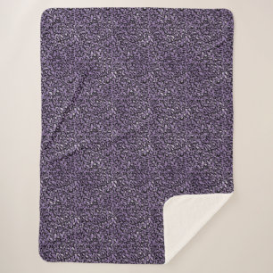 Cobertor Sherpa Impressão Leopardo Roxo