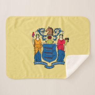 Cobertor Sherpa Impressão Patriótico do Estado de Nova Jersey