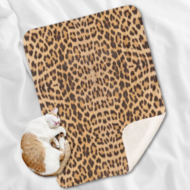 Cobertor Sherpa impressão safari selvagem de mocinha mocinha da mo (trendy girly chic wild safari leopard print sherpa blanket)