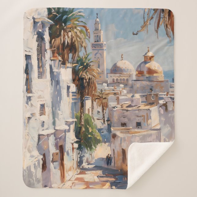 Cobertor Sherpa Impressionist picture of Tuni (Frente)