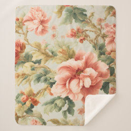 Cobertor Sherpa Incríveis Flores, Folhas. Pintura