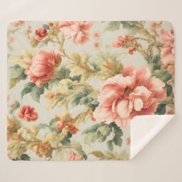 Cobertor Sherpa Incríveis Flores, Folhas. Pintura