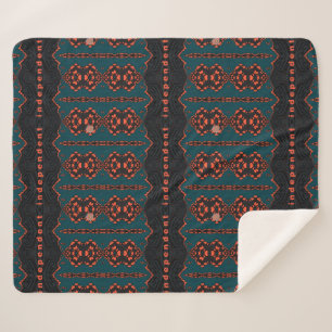 Cobertor Sherpa Independente em Laranja e Verde