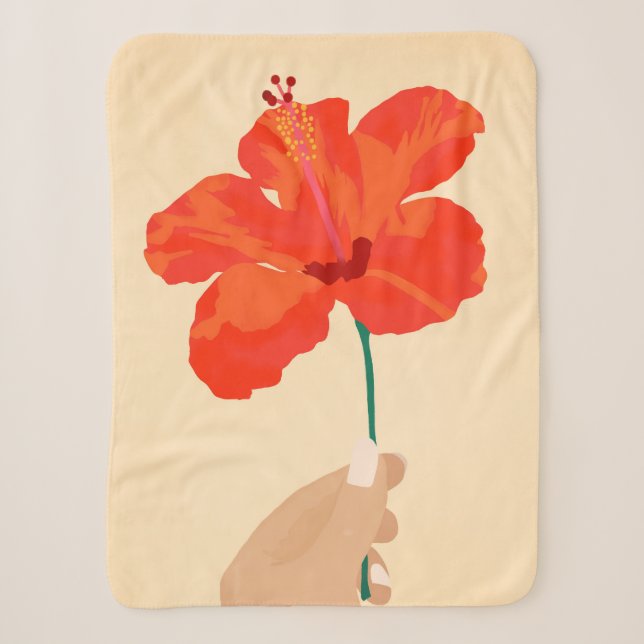 Cobertor Sherpa Infecção por Hibiscus (Frente)