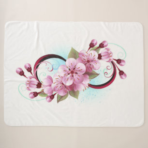 Cobertor Sherpa Infinidade com Flores de Flor Sakura
