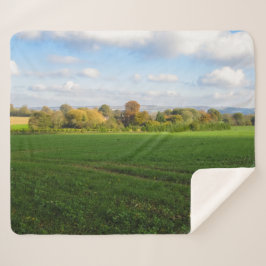 Cobertor Sherpa Inglês Autumn Countryside - Personalizado