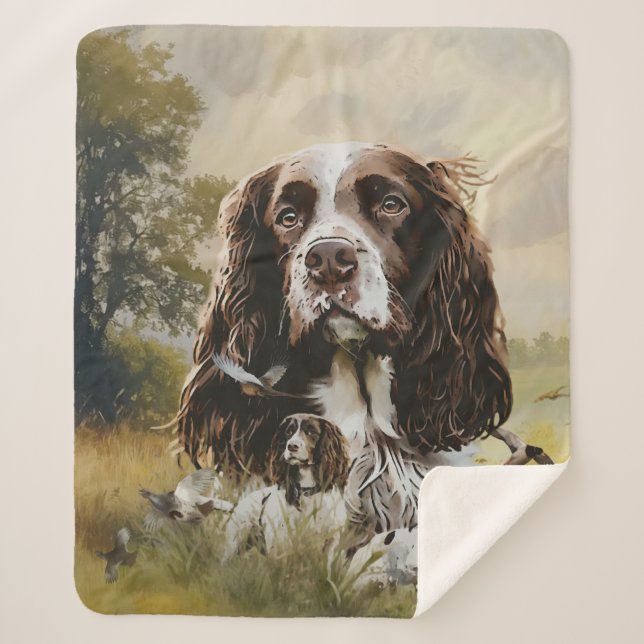 Cobertor Sherpa Inglês Springer Spaniel (Frente)