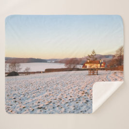 Cobertor Sherpa Inglês Winter Sunset - Personalizado