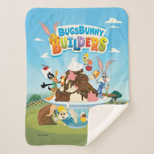 Cobertor Sherpa INSETOS BUNNY BUILDERS™  Sorvete Looney Builders