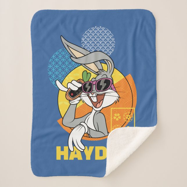 Cobertor Sherpa INSETOS BUNNY™ Cingapura Gráfico de Férias (Frente)