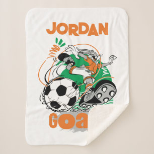 Cobertor Sherpa INSETOS BUNNY™ Kicking Soccer Gol