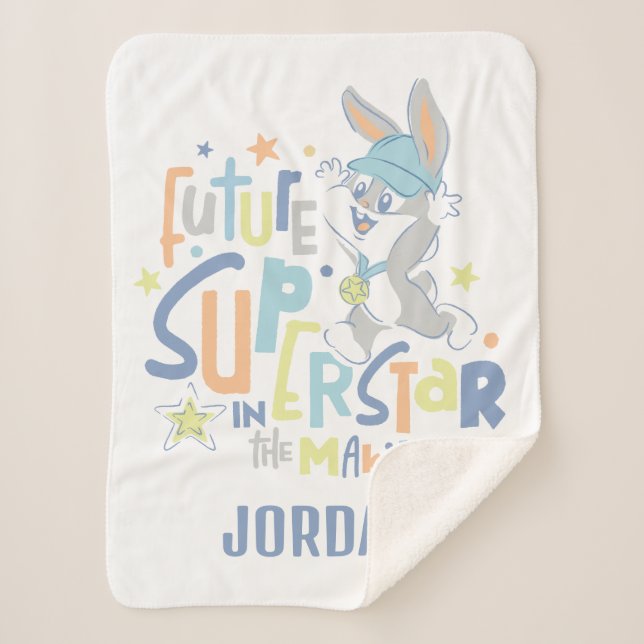 Cobertor Sherpa Insetos Para Bebês BUNNY™ Futuro Superstar No Trei (Frente)