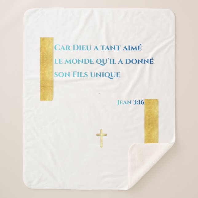 Cobertor Sherpa Inspiration Divine —  (Frente)