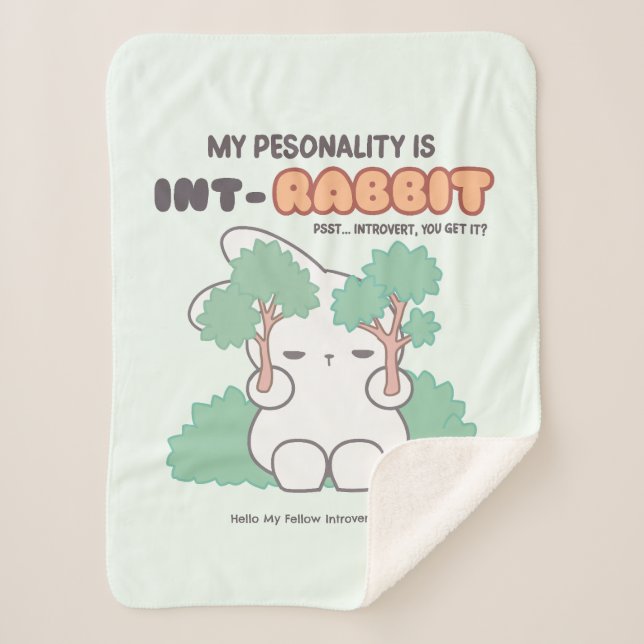 Cobertor Sherpa Introduzida pela Natureza: A Personalidade INT-RAB (Frente)