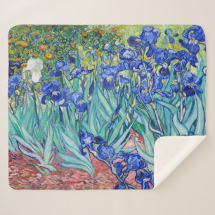 Cobertor Sherpa Irises Vincent van Gogh