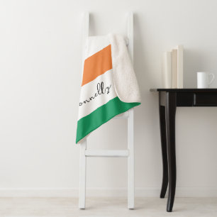 Cobertor Sherpa Irish Flag Colors Irish Surname Custom (Cores de s