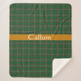 Cobertor Sherpa Irlandês Nacional Tartan Personalizado
