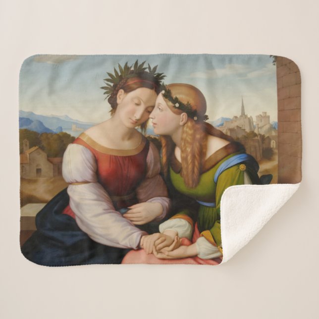 Cobertor Sherpa Itália e Alemanha (Itália e Alemanha como Irmãs) (Frente (Horizontal))