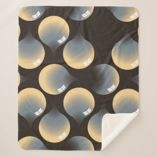 Cobertor Sherpa Ivory Silver: Gotas Geométricas Design