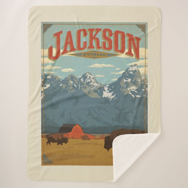 Cobertor Sherpa Jackson | Wyoming (Frente)