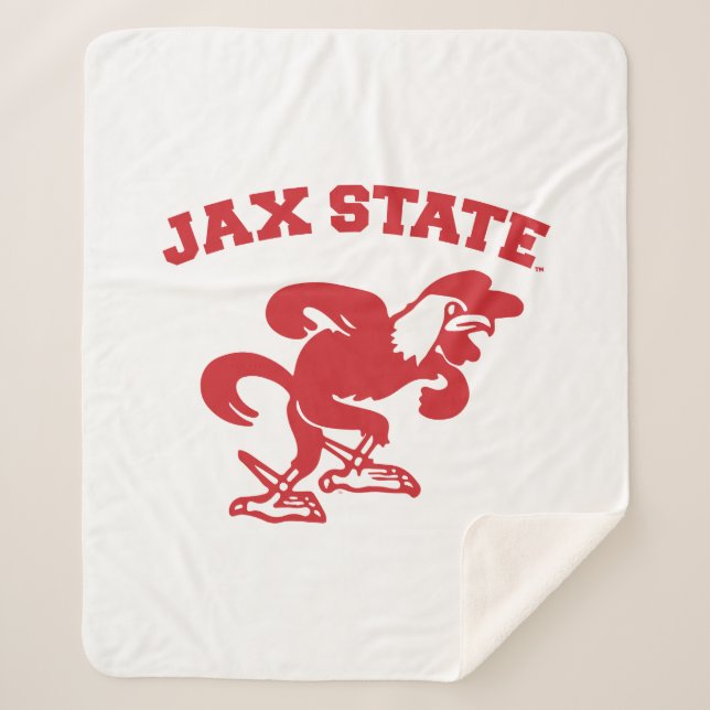 Cobertor Sherpa Jacksonville State University JAX State Gamecocks (Frente)