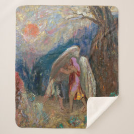 Cobertor Sherpa Jacob e o Anjo | Odilon Redon |