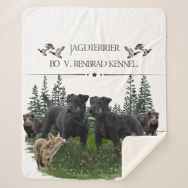 Cobertor Sherpa Jagdterrier Bo v. Renbrad Kennel. Pele do Laptop H