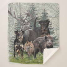 Jagdterrier Sticker Fleece Travesseiro exterior