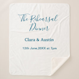 Cobertor Sherpa jantar de ensaio na noite anterior simples mínimo 