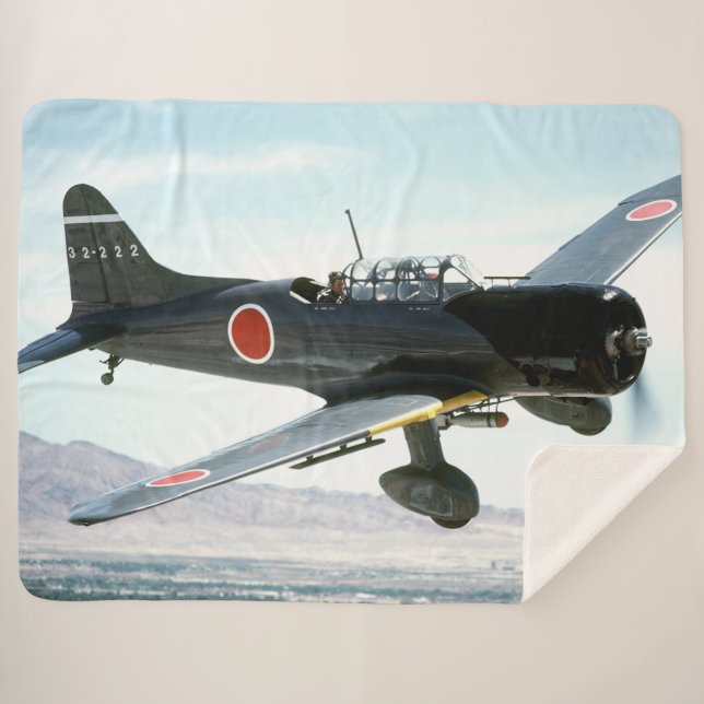 COBERTOR SHERPA JAPENESE ZERO FIGHTER (Frente (Horizontal))