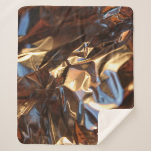 Cobertor Sherpa Jaqueta de couro preto e azul