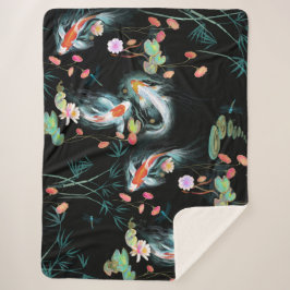 Cobertor Sherpa Jardim d'água japonês Sherpa Blanket