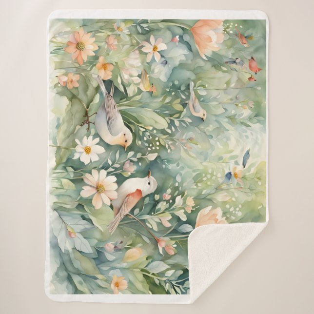 Cobertor Sherpa Jardim de fadas Sherpa Blanket (Frente)