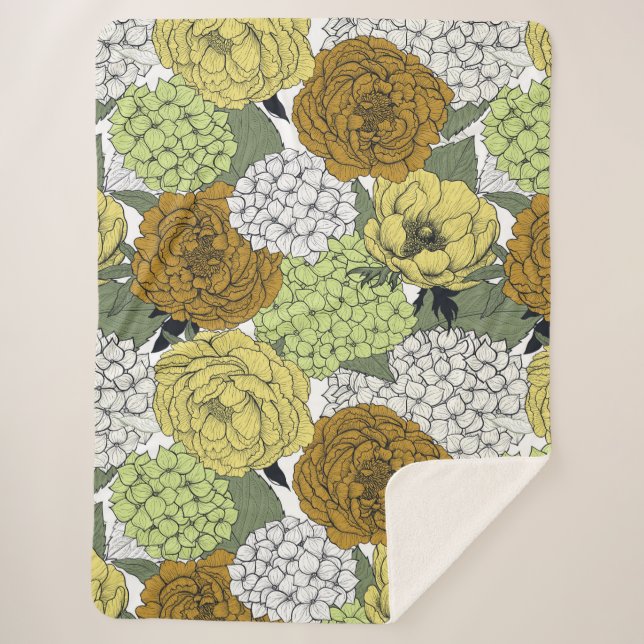 Cobertor Sherpa Jardim de primavera 2 atrasado (Frente)