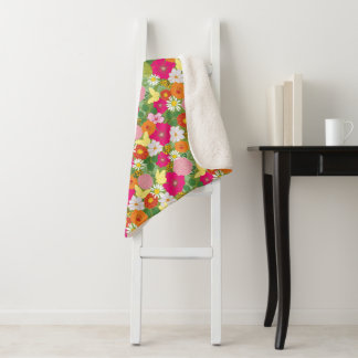 Cobertor Sherpa Jardim em Bloom_Butterflies Sherpa Blanket