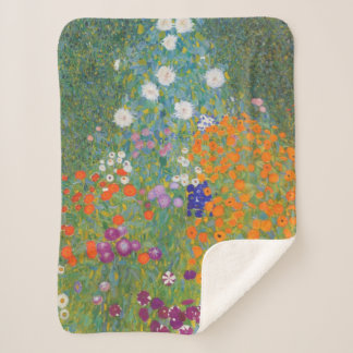 Cobertor Sherpa Jardim Flor (por Gustav Klimt)