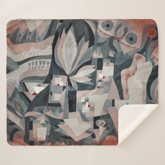 Cobertor Sherpa Jardim Seco Cooler | Paul Klee | (Frente (Horizontal))