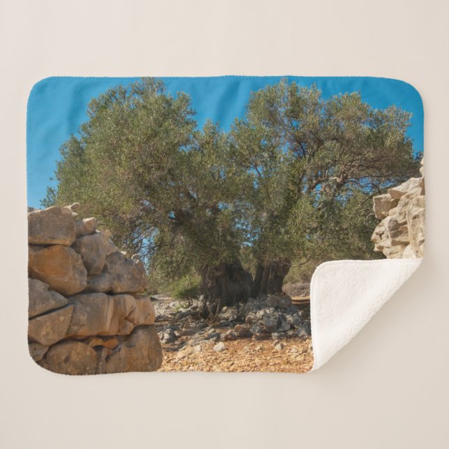 Cobertor Sherpa Jardins Olivais de Lun (Frente (Horizontal))