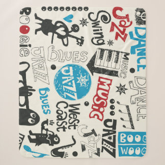 Cobertor Sherpa Jazz Doodle: Mistura Eclética de Música