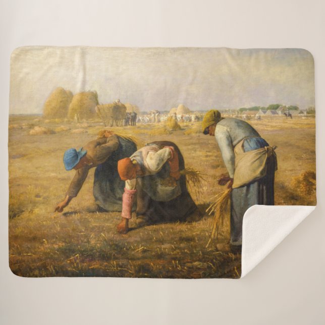Cobertor Sherpa Jean-Francois Millet - The Gleaners (Frente (Horizontal))