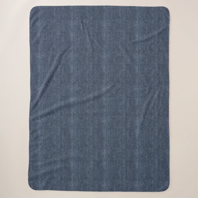 Cobertor Sherpa Jeans Azul de Ganga Falsa (Frente)