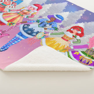 Cobertor Sherpa Jem and the Holograms Christmas Sherpa blanket