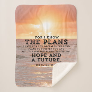 Cobertor Sherpa Jeremiah 29:11 Porque eu conheço os Planos do Sol