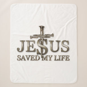 Cobertor Sherpa Jesus Cristo Salvou o Meu Presente de Vida Para Mu