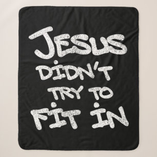 Cobertor Sherpa Jesus Não Tentou Se Encaixar Graffiti Grunge Engra