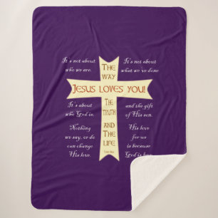 Cobertor Sherpa Jesus Sherpa Blanket - Puro