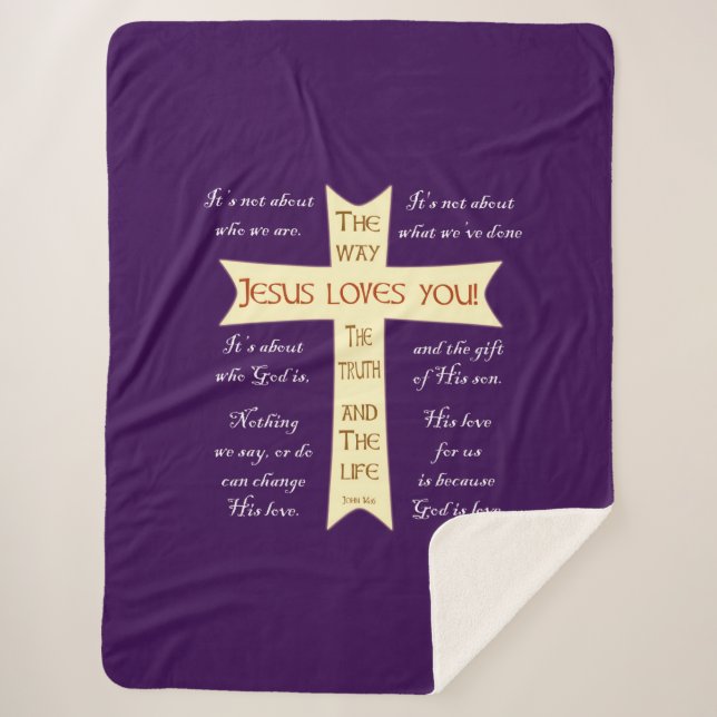 Cobertor Sherpa Jesus Sherpa Blanket - Puro (Frente)