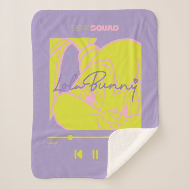 Cobertor Sherpa Jogador de Música da Lola (Frente)